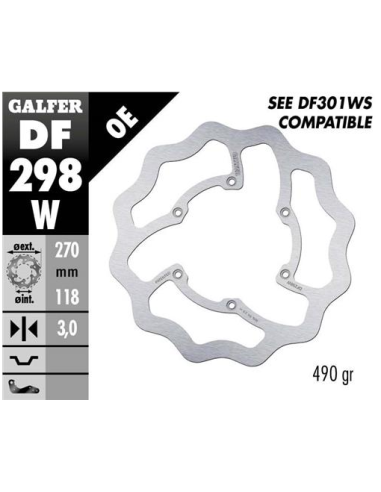 disco freno moto galfer wave fijo 270x3mm df298w