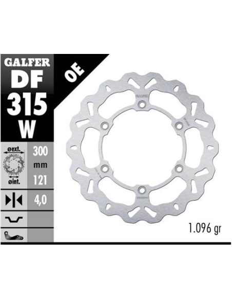 disco freno moto galfer wave fijo 300x4mm df315w