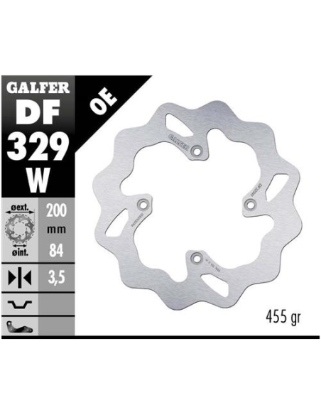 disco freno moto galfer wave fijo 200x3 5mm df329w
