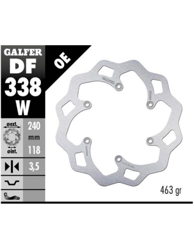disco freno moto galfer wave fijo 240x3 5mm df338w