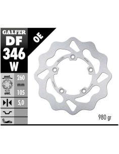 disco freno moto galfer wave fijo 260x5mm df346w