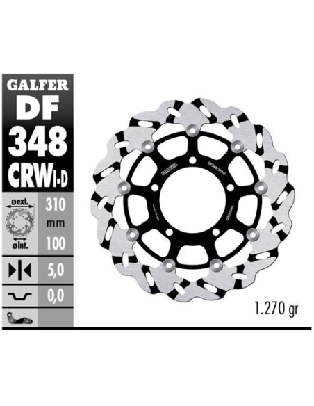 disco freno moto flotante galfer wave df348crwd
