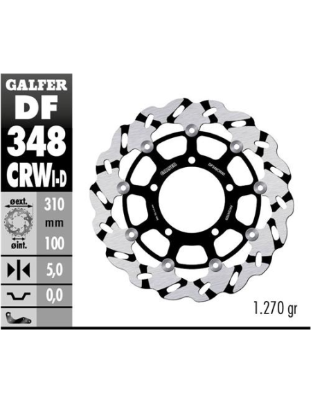 disco freno moto flotante galfer wave df348crwi