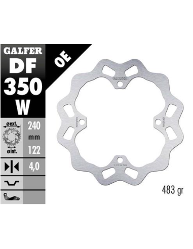 disco freno moto galfer wave fijo 240x4mm df350w