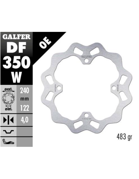 disco freno moto galfer wave fijo 240x4mm df350w