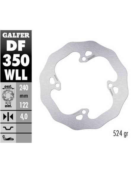 disco freno moto galder wave fijo solido df350wll