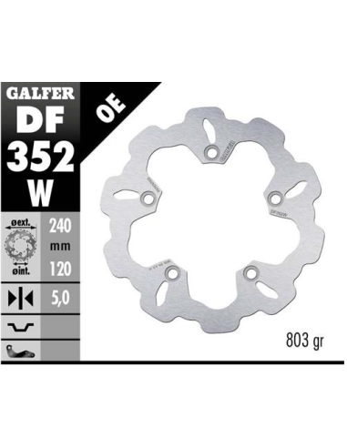 disco freno moto galfer wave fijo 240x5mm df352w