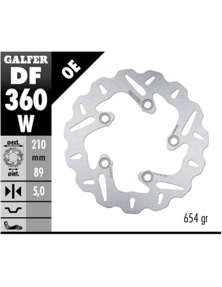 disco freno moto galfer wave fijo 210x5mm df360w