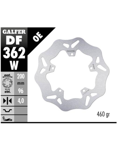 disco freno moto galfer wave fijo 200x4mm df362w