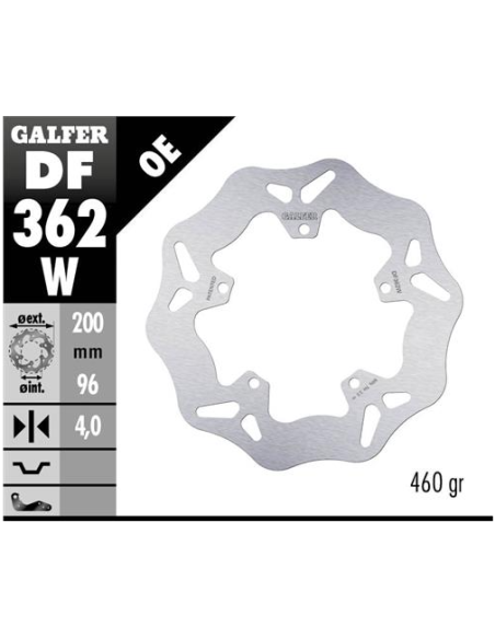 disco freno moto galfer wave fijo 200x4mm df362w