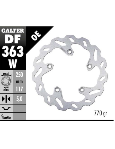 disco freno moto galfer wave fijo 250x5mm df363w