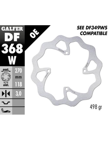 disco freno moto galfer wave fijo 270x3mm df368w