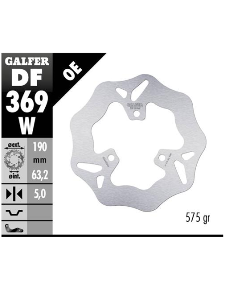 disco freno moto galfer wave fijo 190x5mm df369w
