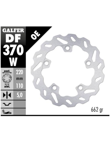 disco freno moto galfer wave fijo 220x5mm df370w