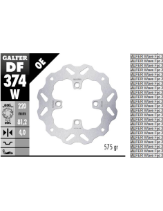 disco freno moto galfer wave fijo 220x4mm df374w