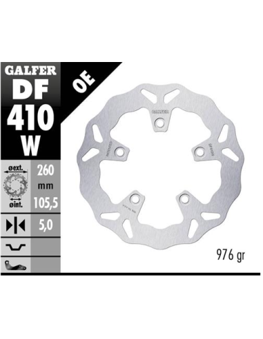 disco freno moto galfer wave fijo 260x5mm df410w