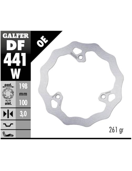 disco freno moto galfer wave fijo 198x3mm df441w
