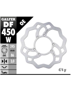 disco freno moto galfer wave fijo 245x3mm df450w