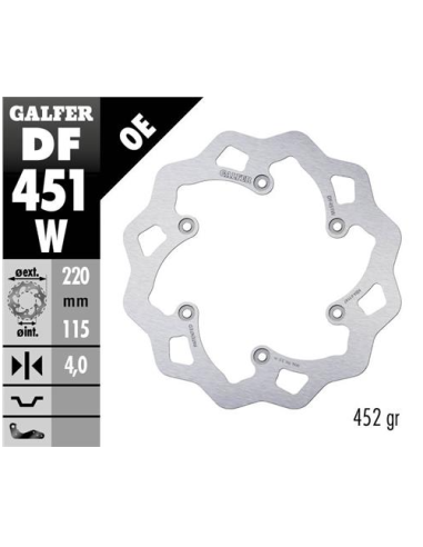 disco freno moto galfer wave fijo 220x4mm df451w