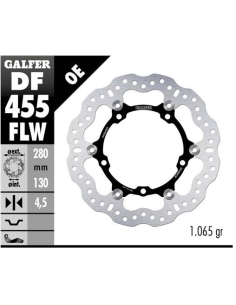 disco de freno delantero galfer df455flw wave flotante 280x4 5 mm