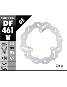 disco freno moto galfer wave fijo 220x4 5mm df461w