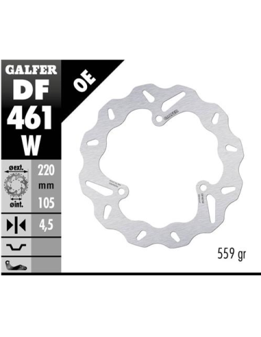 disco freno moto galfer wave fijo 220x4 5mm df461w