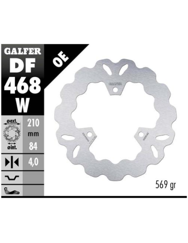 disco freno moto galfer wave fijo 210x4mm df468w