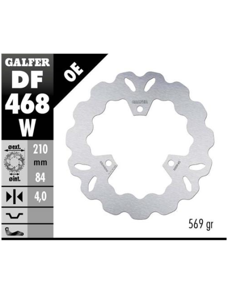disco freno moto galfer wave fijo 210x4mm df468w