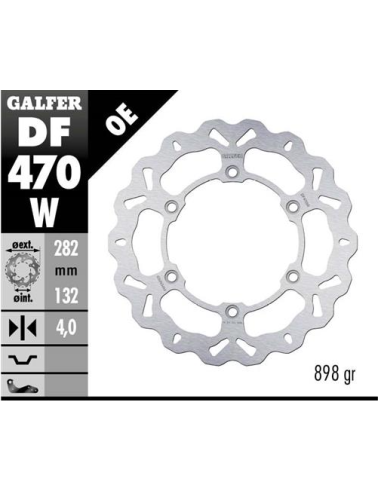 disco freno moto galfer wave fijo 282x4mm df470w