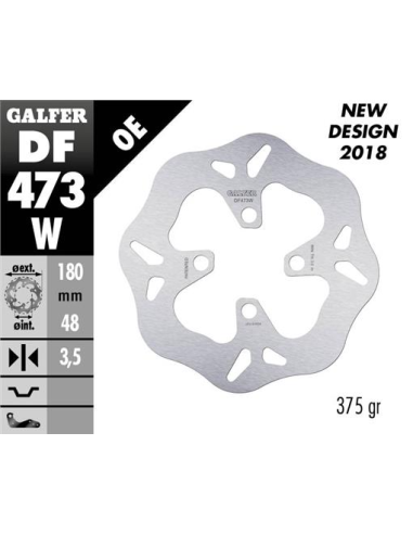 disco freno moto galfer wave fijo 180x3 5mm df473w