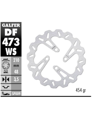 disco freno moto moto galfer wave fijo 210x3 5mm d