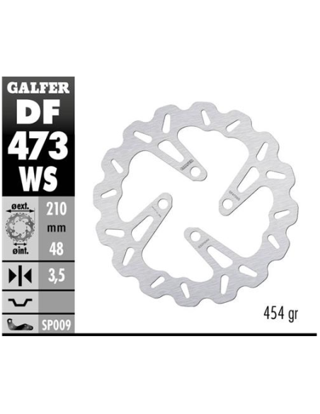 disco freno moto moto galfer wave fijo 210x3 5mm d