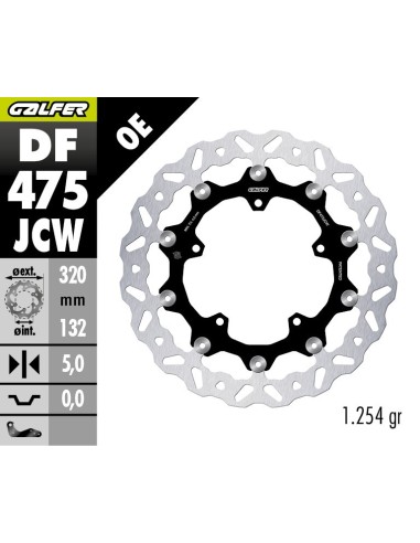 discos de freno delantero galfer yamaha r1 r6 my04 my23