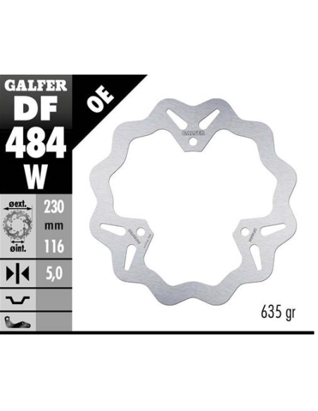 disco freno moto galfer wave fijo 228 5x5mm df484w