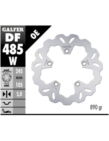 disco freno moto galfer wave fijo 245x5mm df485w