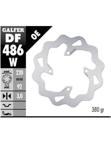 disco freno moto galfer wave fijo 220x3mm df486w