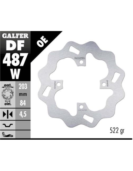 disco freno moto galfer wave fijo 200x4mm df487w