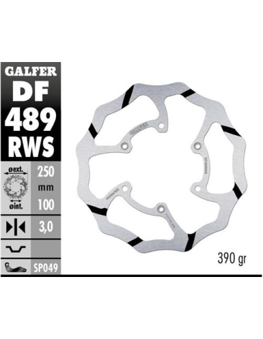 disco freno moto galfer wave fijo 250x3mm df489rws