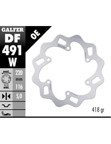 disco freno moto galfer wave fijo 220x4mm df491w