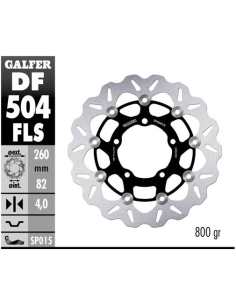 disco freno moto galfer wave flotante 260x4mm df50
