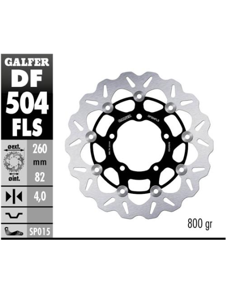 disco freno moto galfer wave flotante 260x4mm df50
