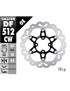 disco freno moto galfer wave flotante 267x4mm df51