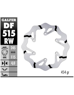 disco freno moto galder wave fijo 245x4mm df515rw
