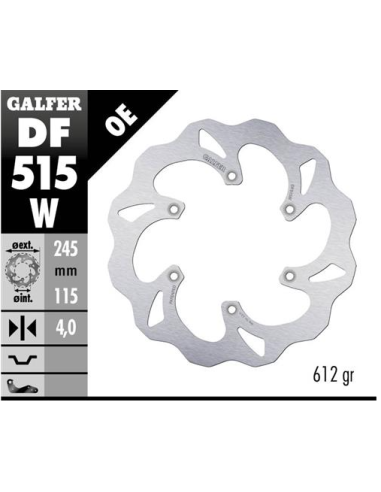 disco freno moto galfer wave fijo 245x4mm df515w