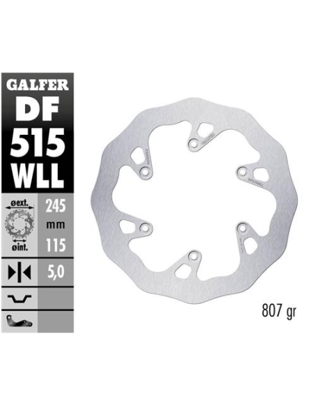 disco freno moto galder wave fijo solido df515wll