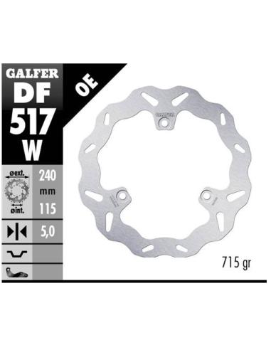 disco freno moto galfer wave fijo 240x5mm df517w