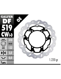 disco freno moto galfer wave flotante izdo df519c