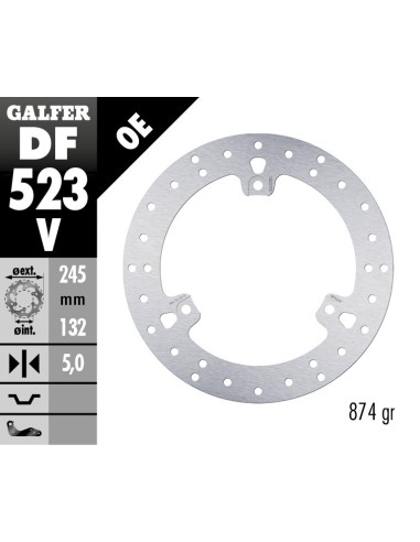 disco de freno galfer fijo redondo 245x5mm df523