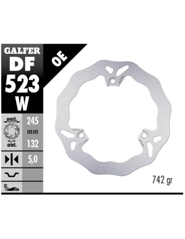 disco freno moto galfer wave fijo 245x5mm df523w