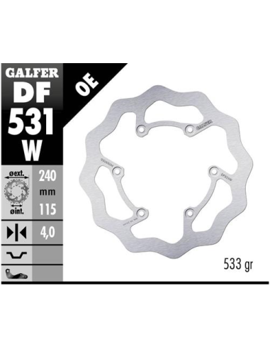 disco freno moto galfer wave fijo 240x4mm df531w